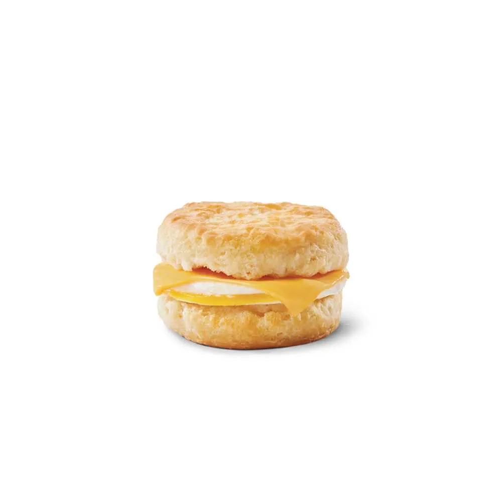 Wendy's fried egg and melted cheese tucked inside a soft buttermilk biscuit