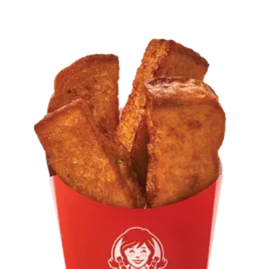 Wendy's 4 piece homestyle french toast sticks served in a red Wendy's branded box